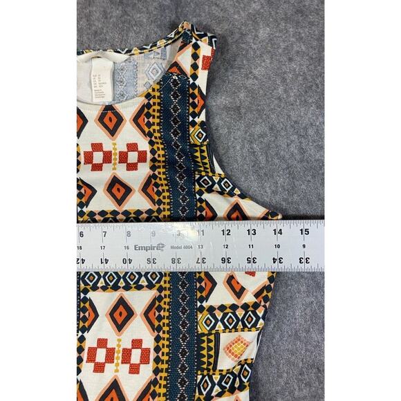 H & M Dress Womens Size XS A Line Stretch Sleeveless Aztec Design Mini - Picture 2 of 9